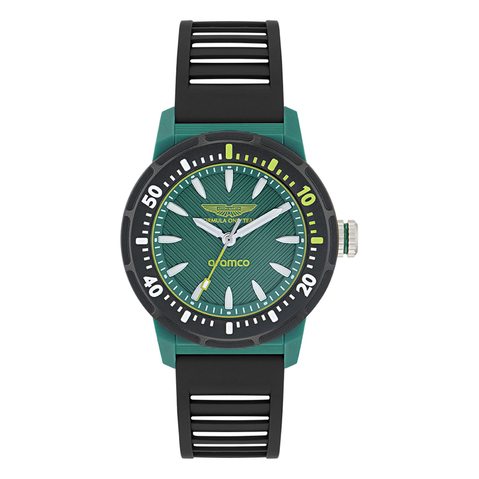 Aston Martin Formula 1 Quartz 40mm Mens Watch Green Dial