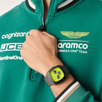 Aston Martin Formula 1 Quartz 44mm Mens Watch Yellow Dial