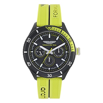 Aston Martin Formula 1 Quartz 46mm Mens Watch Black Dial