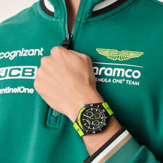 Aston Martin Formula 1 Quartz 46mm Mens Watch Black Dial