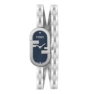 FENDI O'Lock Vertical 14.8mm X 28.3mm Oval Watch with FF Logo