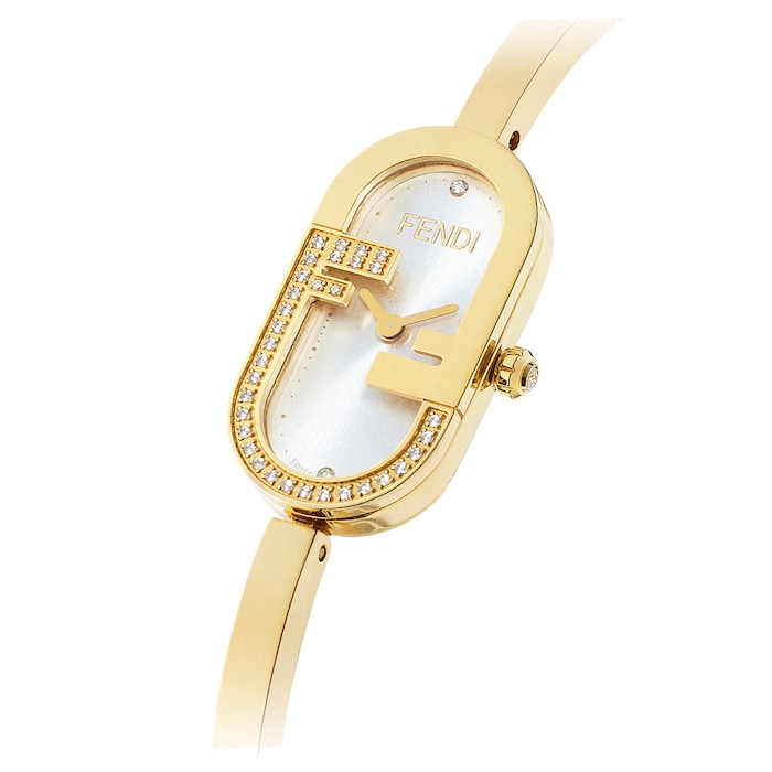 Fendi O'Lock Vertical 14.80mm X 28.30mm - Oval watch with FF logo