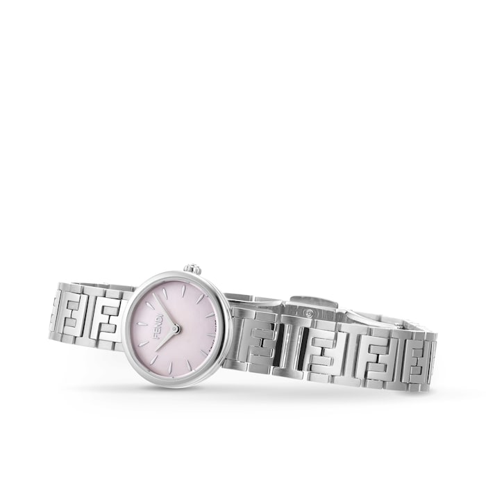 FENDI Forever Fendi 19mm Pink Mother of Pearl Dial Diamond Crown Stainless Steel