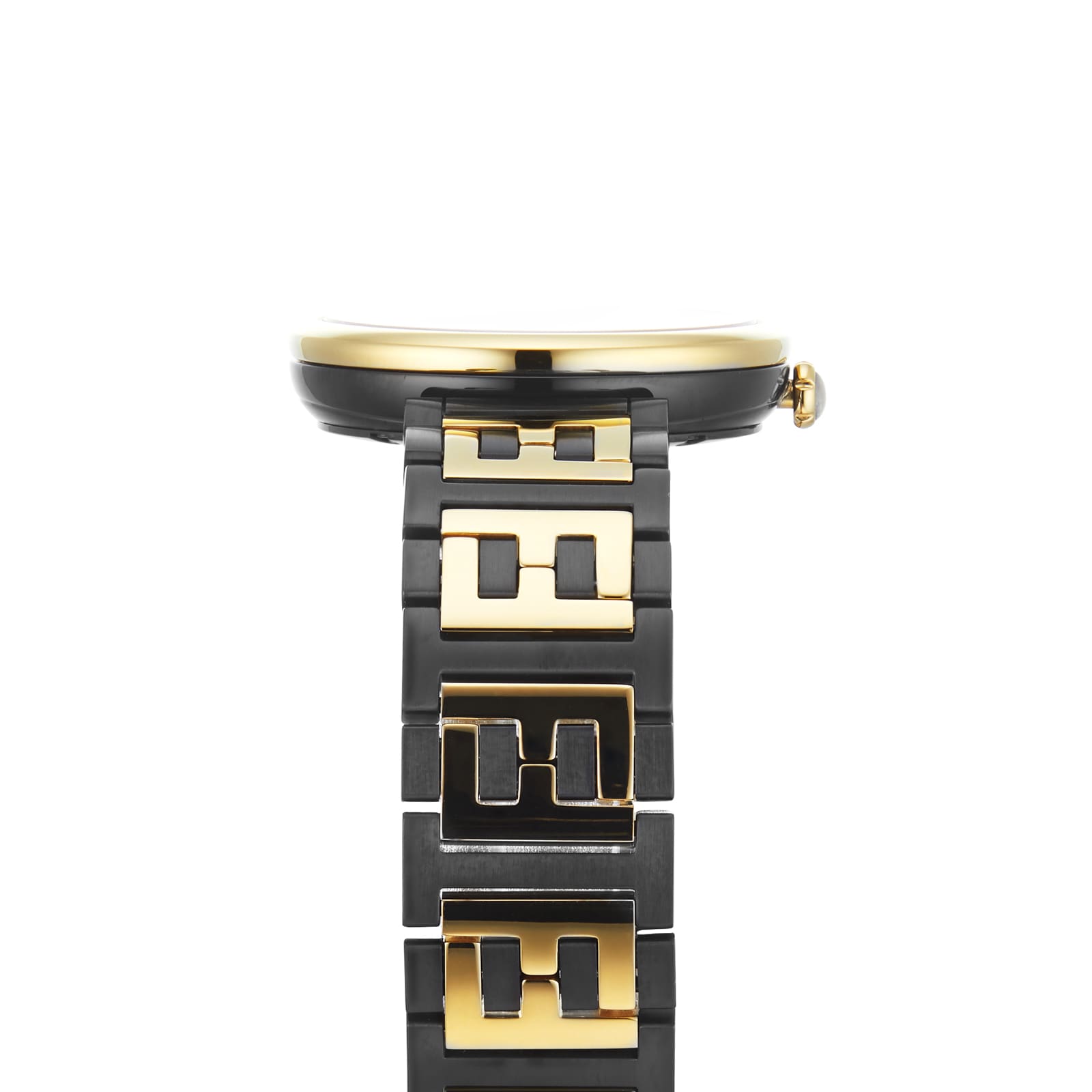 FENDI Forever Fendi 29mm Black Dial Diamond Hour Markers Stainless Steel Gold Plated