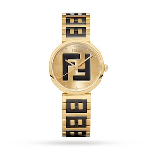FENDI Forever Fendi 29mm Sunray-Effect Dial Onyx Crown Stainless Steel Gold Plated