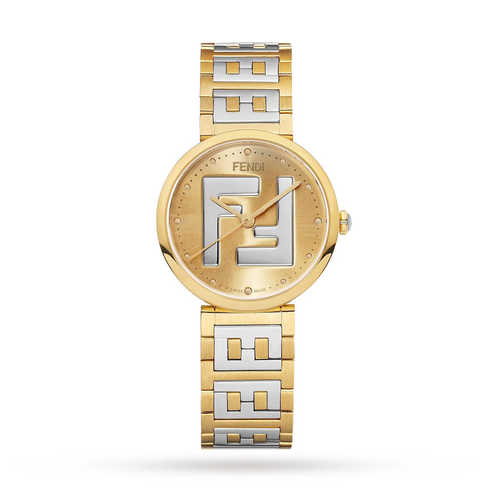 FENDI Forever Fendi 29mm Sunray-Effect Dial Onyx Crown Stainless Steel Gold Plated FENDI Forever Fendi 29mm Sunray-Effect Dial Onyx Crown Stainless Steel Gold Plated