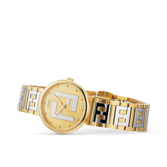 FENDI Forever Fendi 29mm Sunray-Effect Dial Onyx Crown Stainless Steel Gold Plated