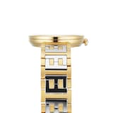 FENDI Forever Fendi 29mm Sunray-Effect Dial Onyx Crown Stainless Steel Gold Plated