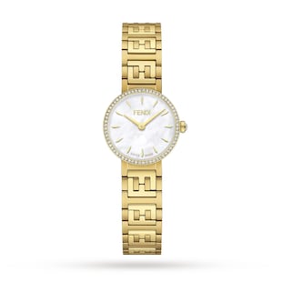 FENDI Forever Fendi 19mm Mother of Pearl Dial Diamond Bezel