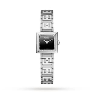 FENDI Forever Fendi Square 16mm Black Dial Stainless Steel