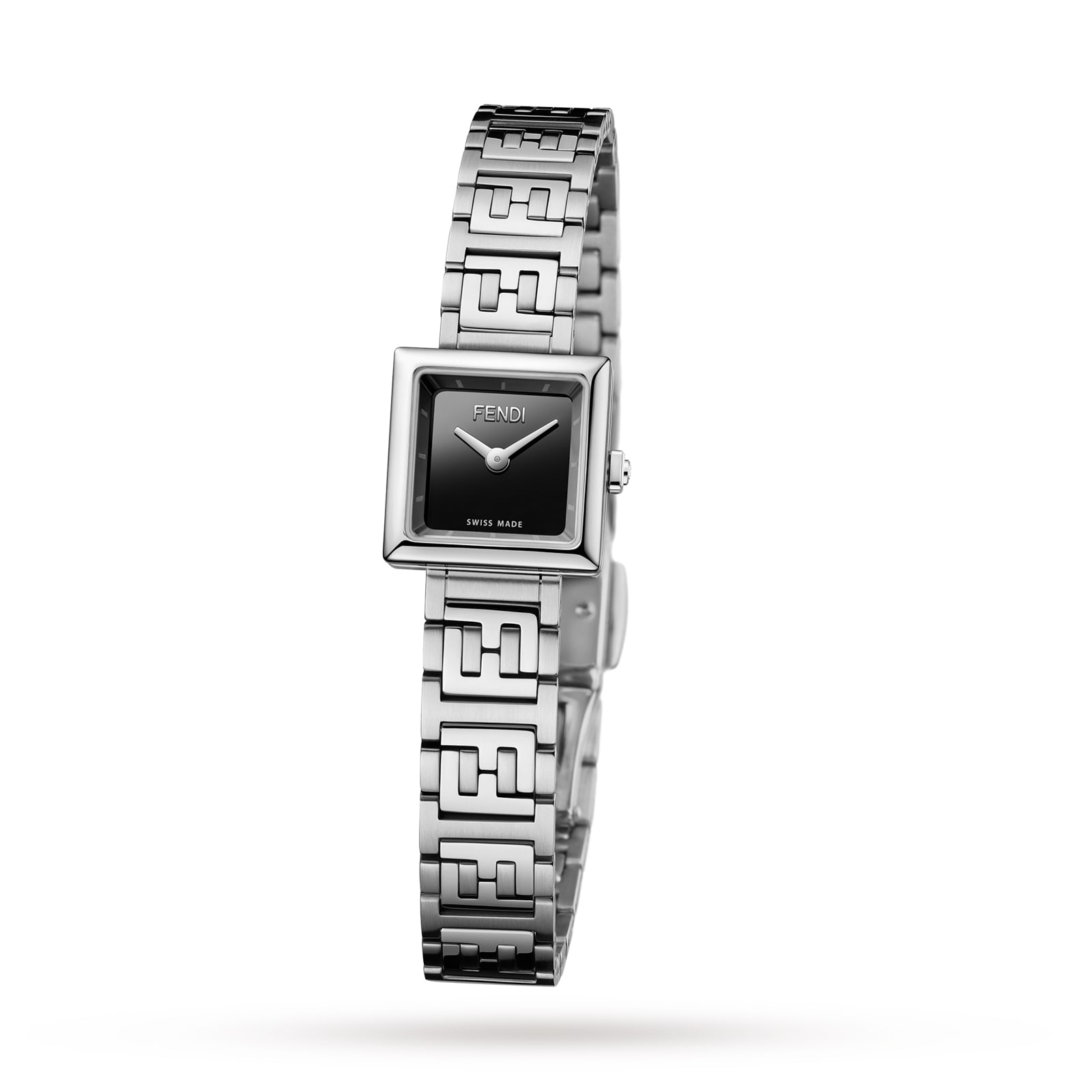 FENDI Forever Fendi Square 16mm Black Dial Stainless Steel