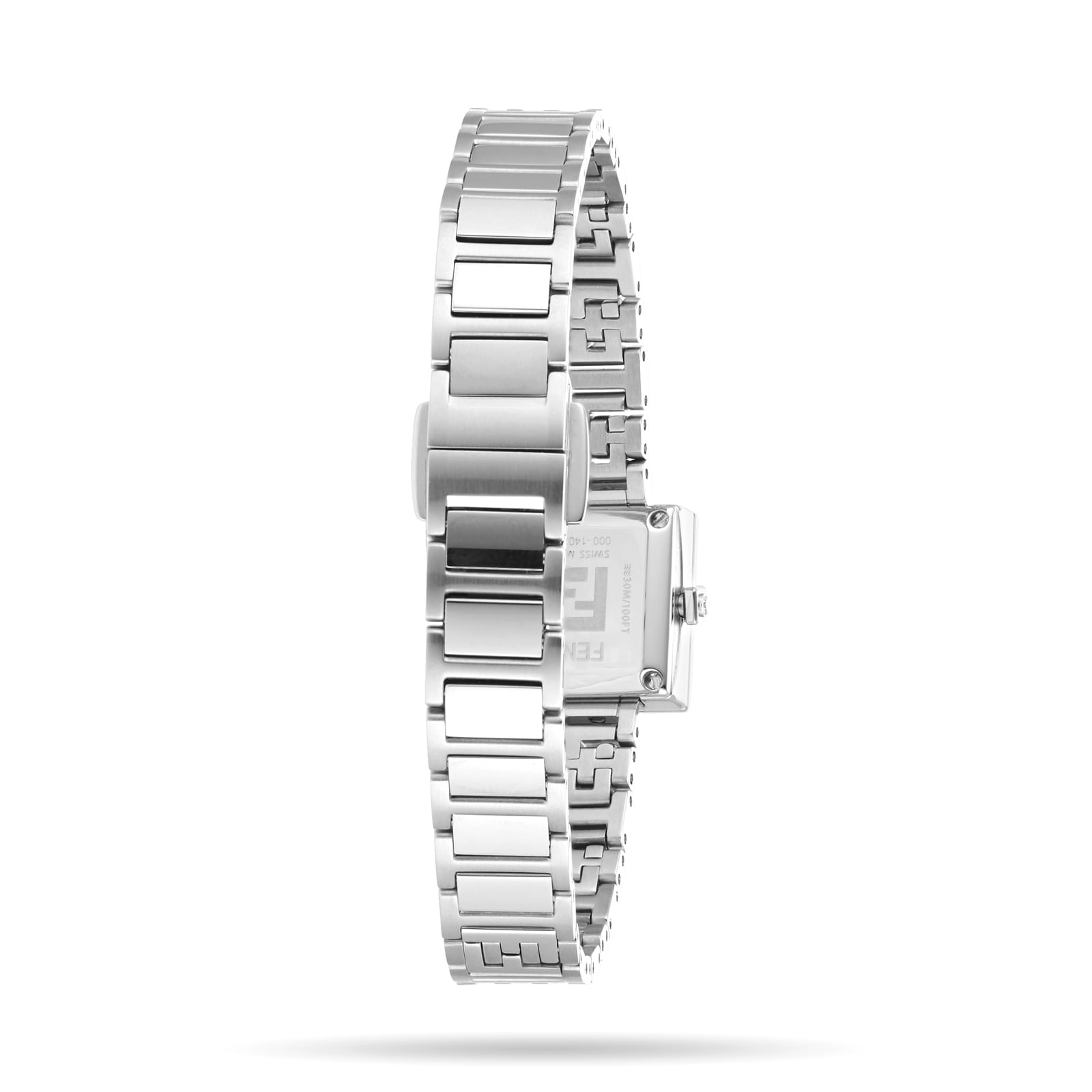 FENDI Forever Fendi Square 16mm Black Dial Stainless Steel FENDI Forever Fendi Square 16mm Black Dial Stainless Steel