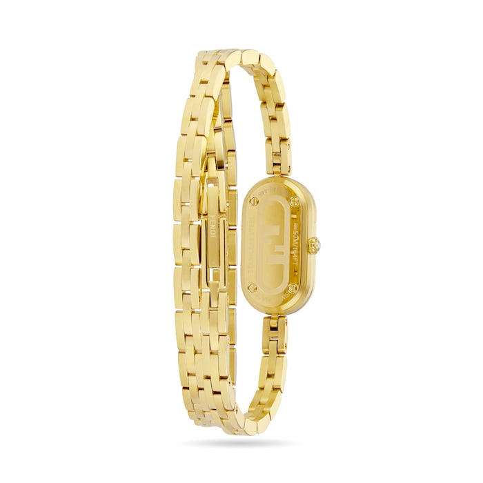 FENDI O'Lock Vertical 14.8mm X 28.3mm Oval Watch with FF Logo