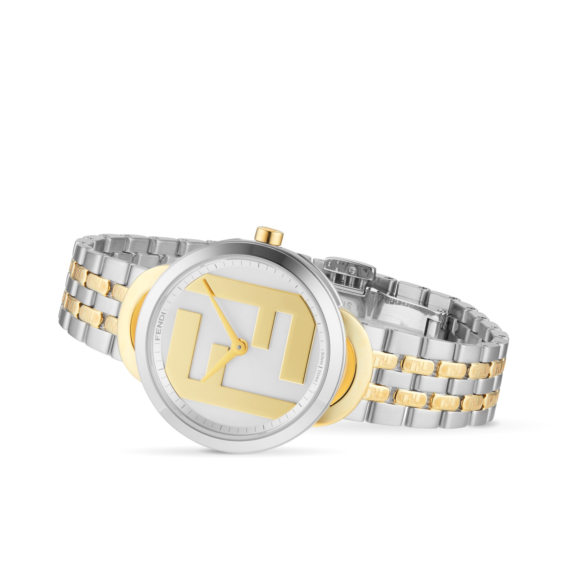 FENDI Forever Fendi Round 30mm Ladies Watch Gold Stainless Steel FENDI Forever Fendi Round 30mm Ladies Watch Gold Stainless Steel