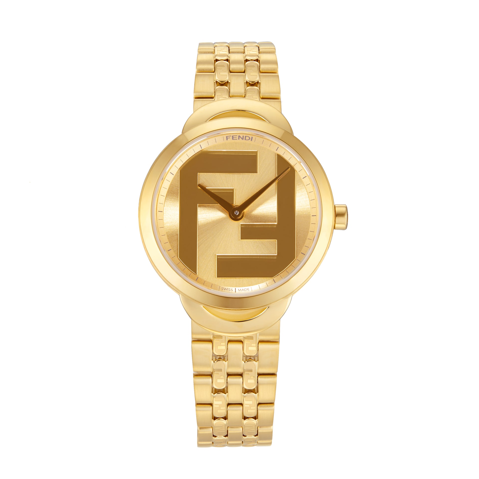 FENDI Forever Fendi Round 30mm Ladies Watch Gold FENDI Forever Fendi Round 30mm Ladies Watch Gold