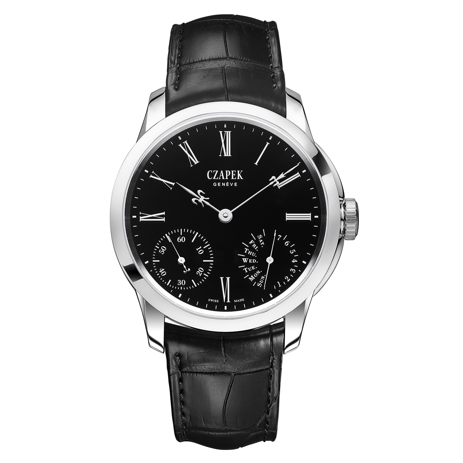 Czapek Quai Des Bergues S Black Enamel