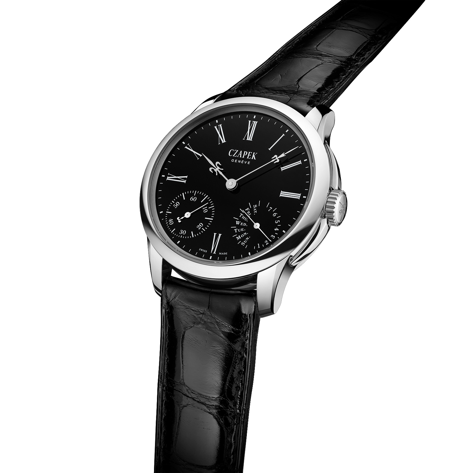 Czapek Quai Des Bergues S Black Enamel