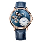 Arnold And Son DSTB 42mm Red Gold Limited Edition Mens Watch Blue