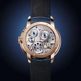 Arnold And Son Perpetual Moon 41.5mm Gold Mens Watch Blue