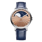 Arnold And Son Perpetual Moon 41.5mm Platinum Limited Edition Mens Watch Salmon Pink