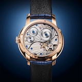 Arnold And Son Perpetual Moon 38mm Gold Mens Watch Blue