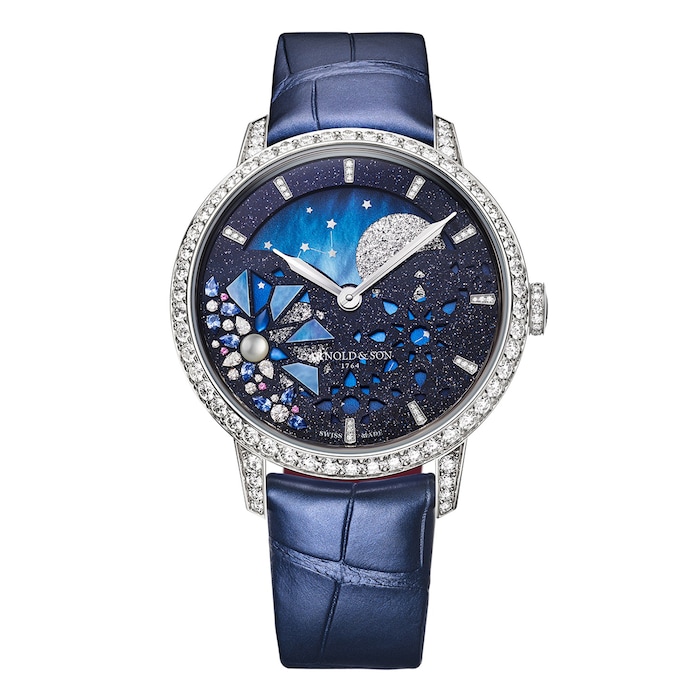 Arnold And Son Perpetual Moon Eclipse I 38mm Limited Edition Mens Watch Blue