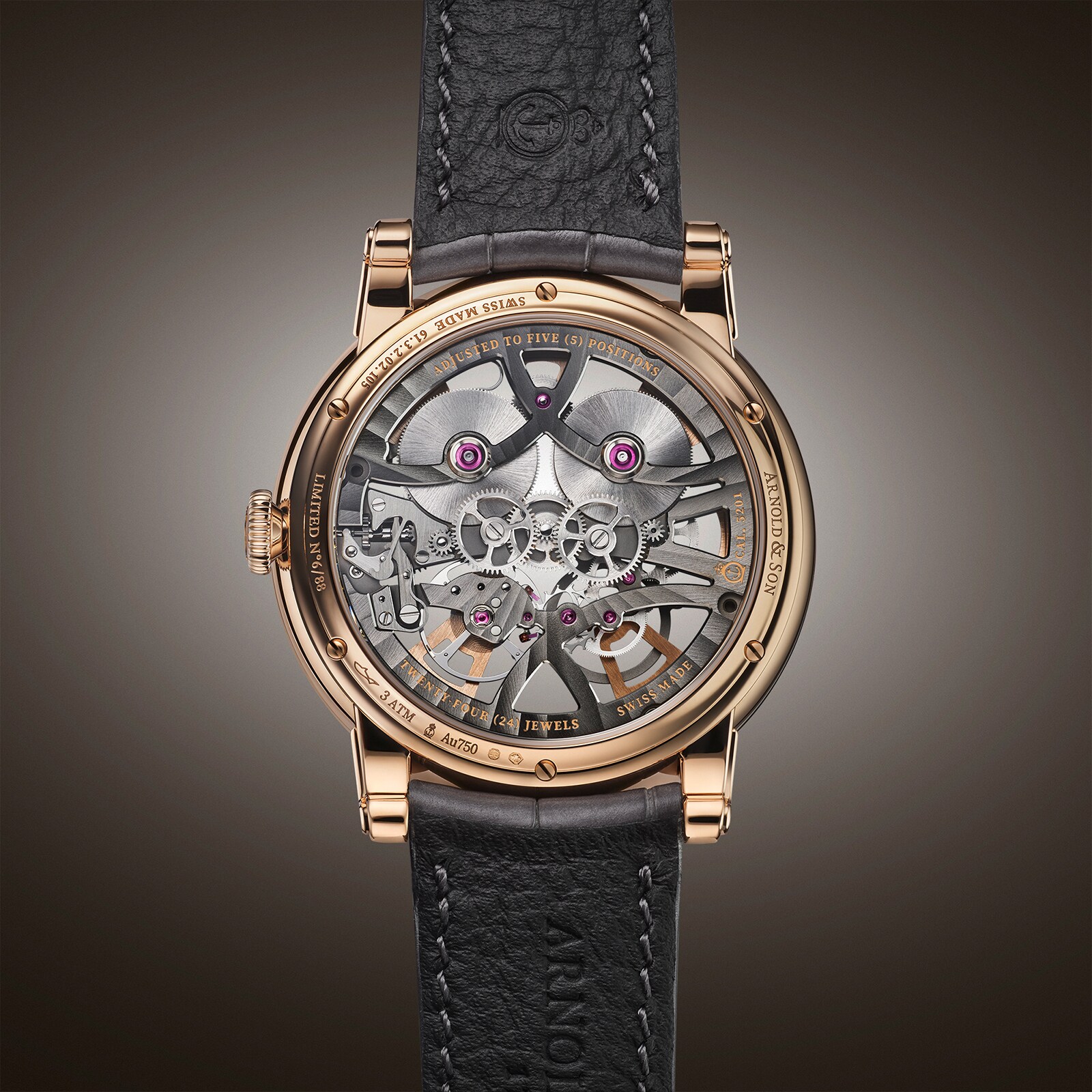 Arnold And Son Nebula 41.5mm Gold Limited Edition Mens Watch Grey