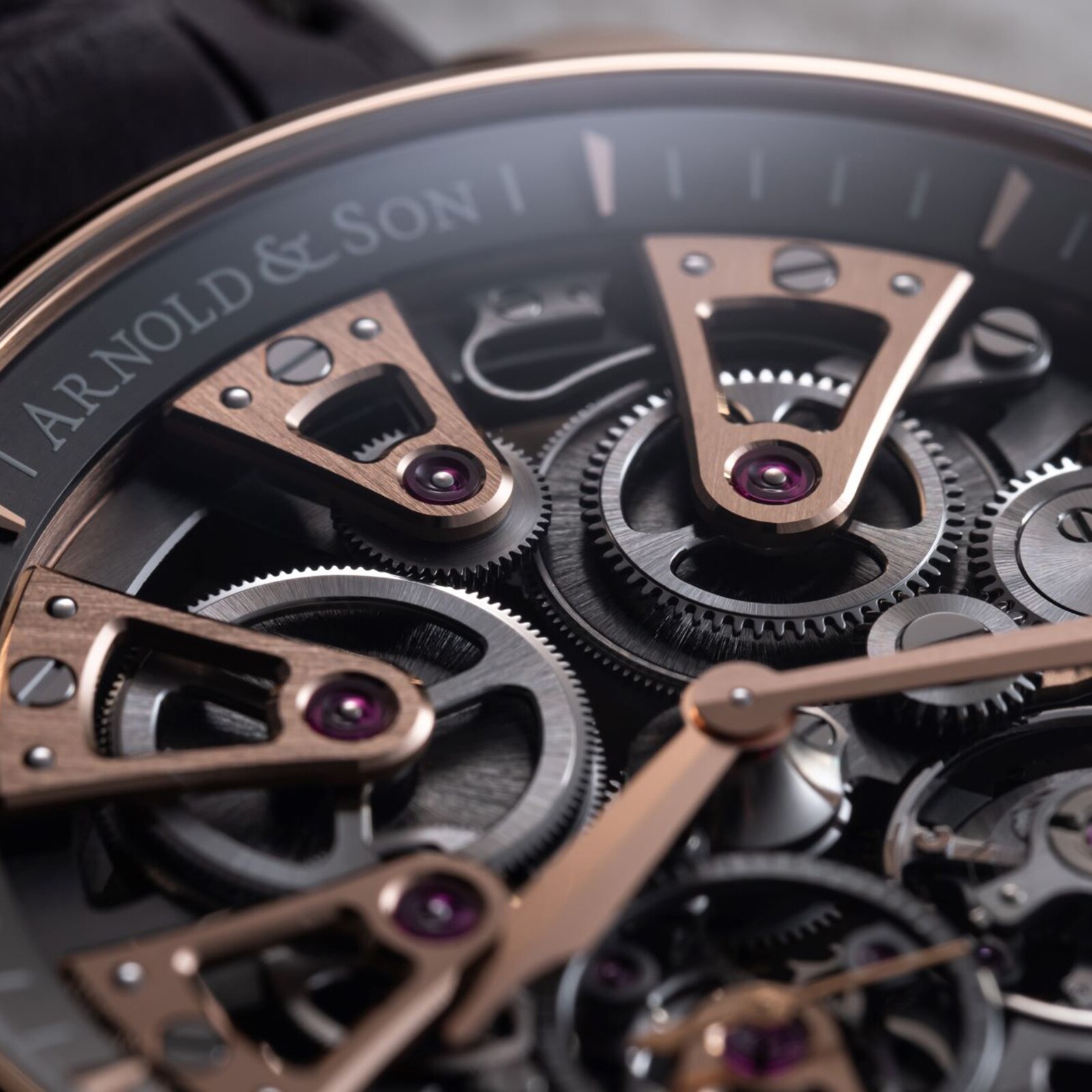 Arnold And Son Nebula 41.5mm Gold Limited Edition Mens Watch Grey