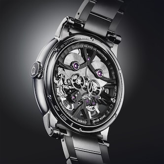 Arnold And Son Nebula 41.5mm Steel Mens Watch Black Arnold And Son Nebula 41.5mm Steel Mens Watch Black