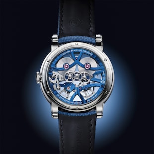 Arnold And Son Nebula 41.5mm Steel Mens Watch Blue