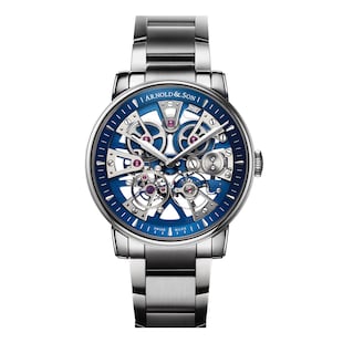 Arnold And Son Nebula 41.5mm Steel  Mens Watch Blue