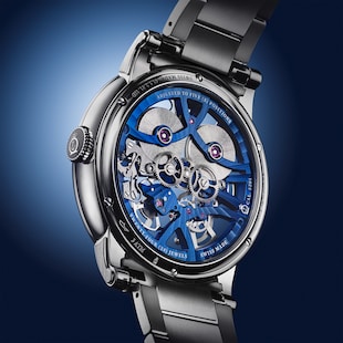 Arnold And Son Nebula 41.5mm Steel  Mens Watch Blue