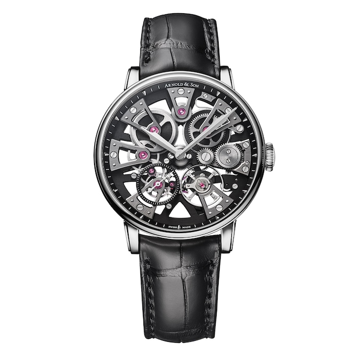 Arnold And Son Nebula Steel 38mm Mens Watch Black