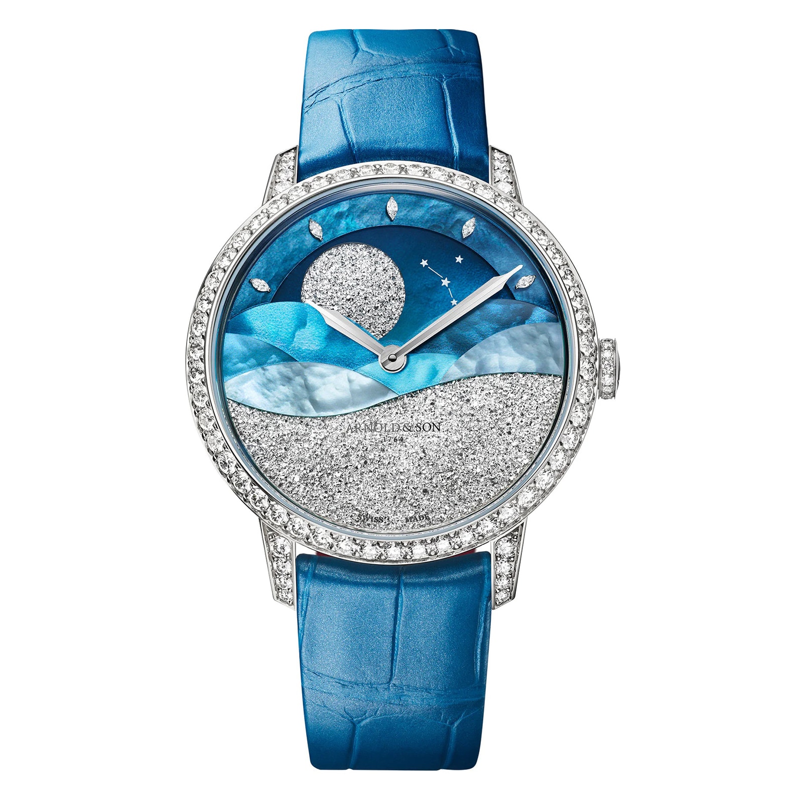 Arnold And Son Perpetual Moon 38mm Limited Edition Mens Watch Blue