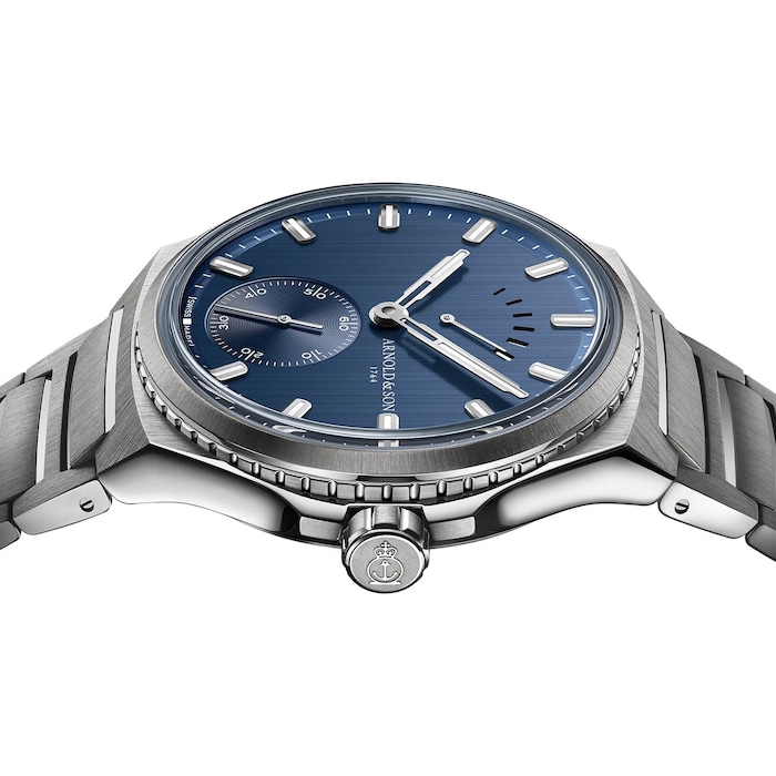 Arnold And Son Chonometry Longitude Titanium 42.5mm Mens Watch Blue