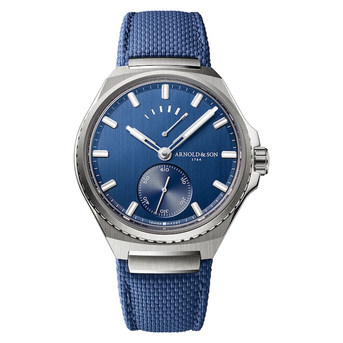 Arnold And Son Chonometry Longitude Titanium 42.5mm Mens Watch Blue