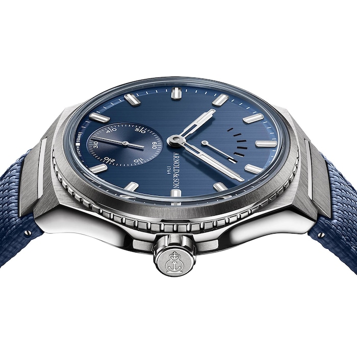 Arnold And Son Chonometry Longitude Titanium 42.5mm Mens Watch Blue