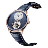 Arnold And Son Chronometry Ultrathin Tourbillon Red Gold 41.5mm Mens Watch Blue