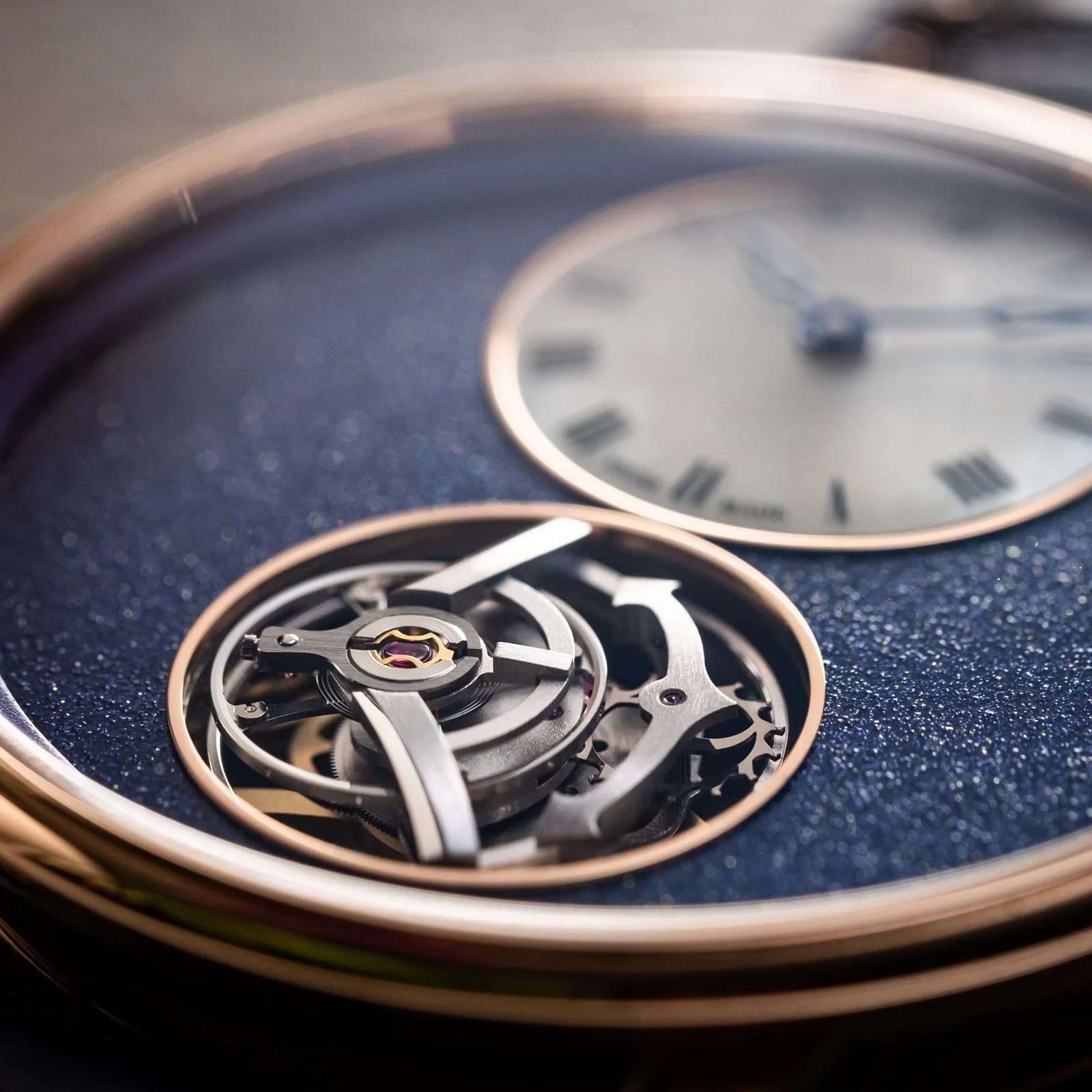 Arnold And Son Chronometry Ultrathin Tourbillon Red Gold 41.5mm Mens Watch Blue Arnold And Son Chronometry Ultrathin Tourbillon Red Gold 41.5mm Mens Watch Blue