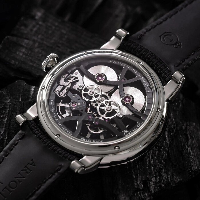 Arnold And Son Chronometry Nebula 41.5mm Steel Mens Watch