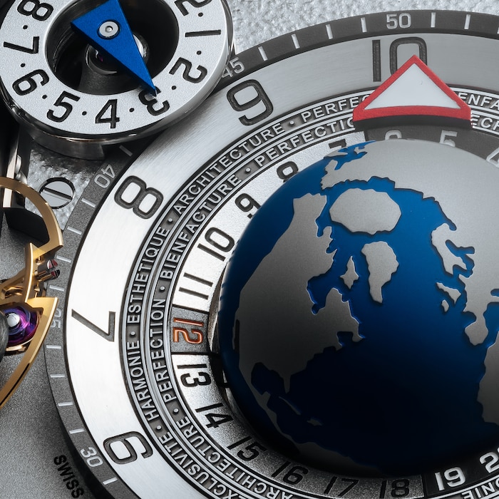 Greubel Forsey GMT Balancier Convexe 43.5mm Limited Edition Mens Watch Silver