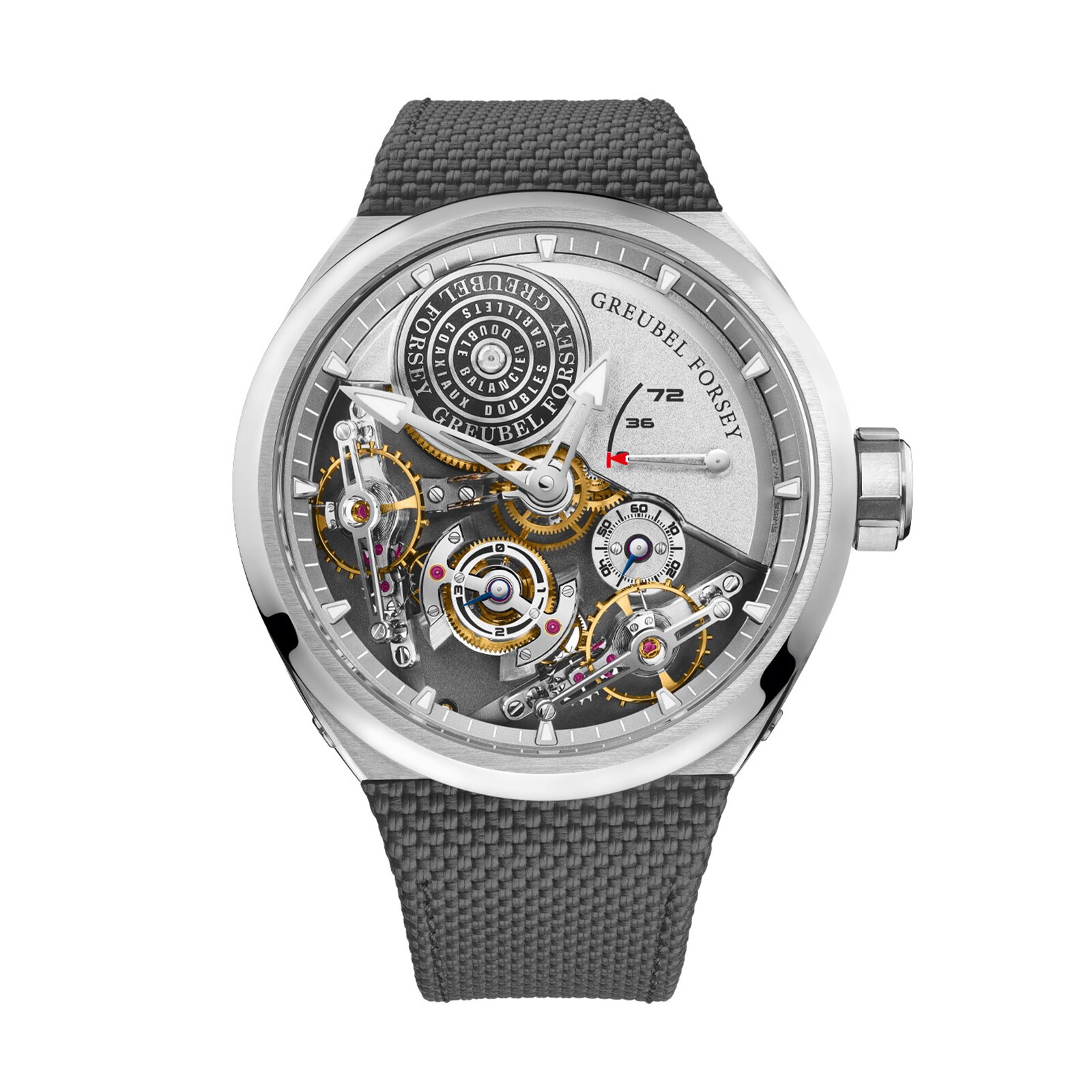 Double Balancier Convexe 42.5mm Limited Edition Mens Watch Grey