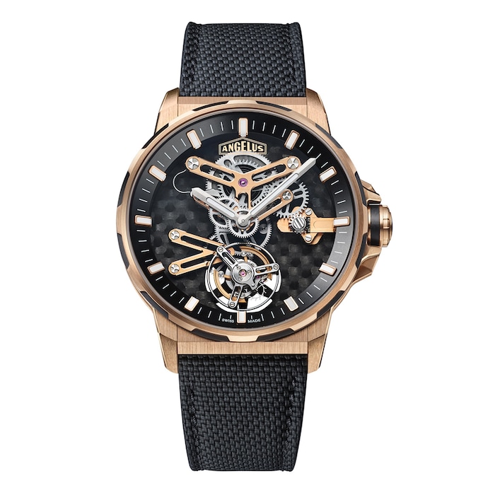 Angelus Flying Tourbillon Limited Edition 42.5mm Mens Watch Black