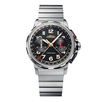 Angelus Chronodate Titanium 42.5mm Mens Watch Black Angelus Chronodate Titanium 42.5mm Mens Watch Black