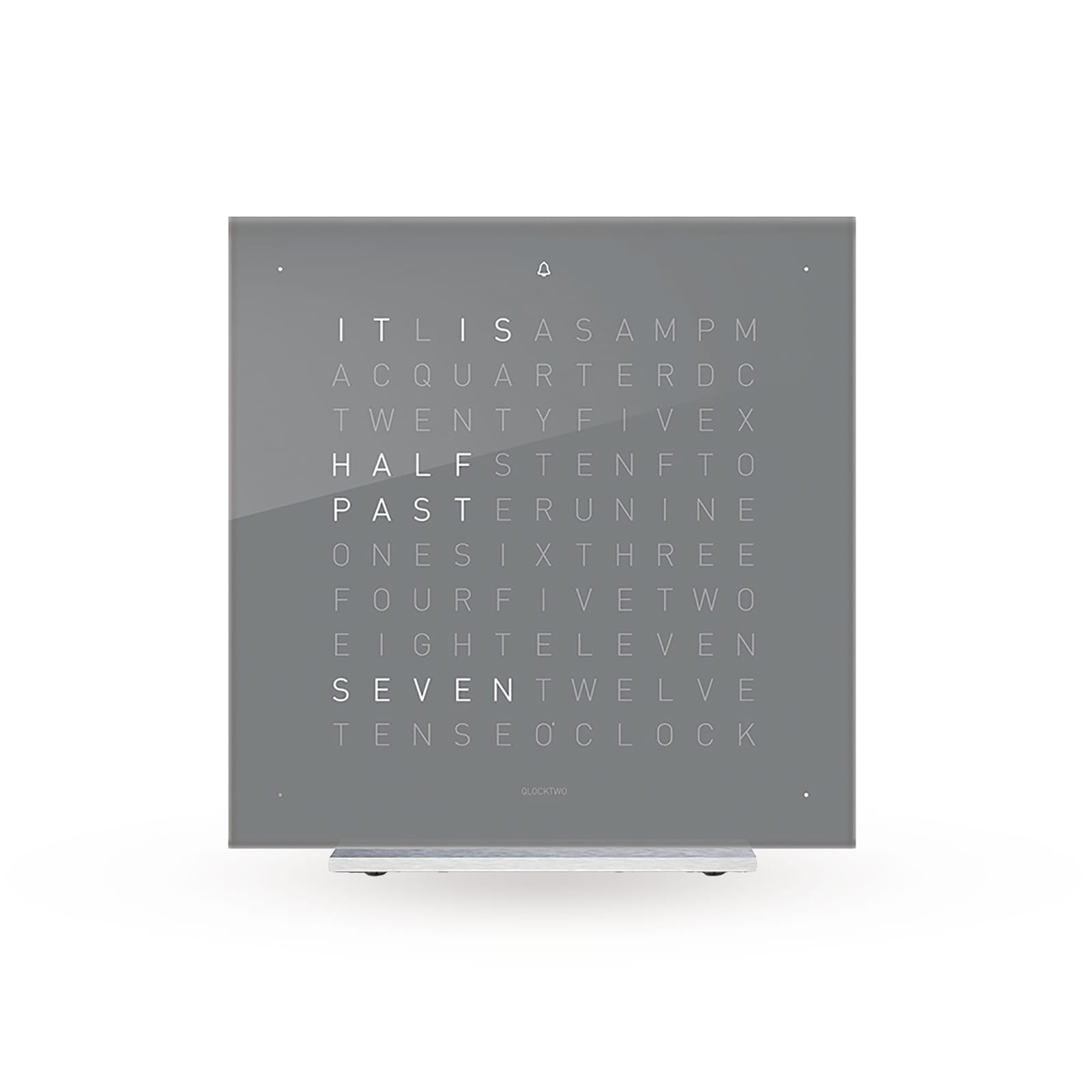 QLOCKTWO TOUCH Early Grey Tea Acrylic Table Clock 13.5cm