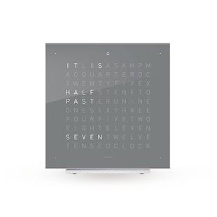 QLOCKTWO TOUCH Early Grey Tea Acrylic Table Clock 13.5cm