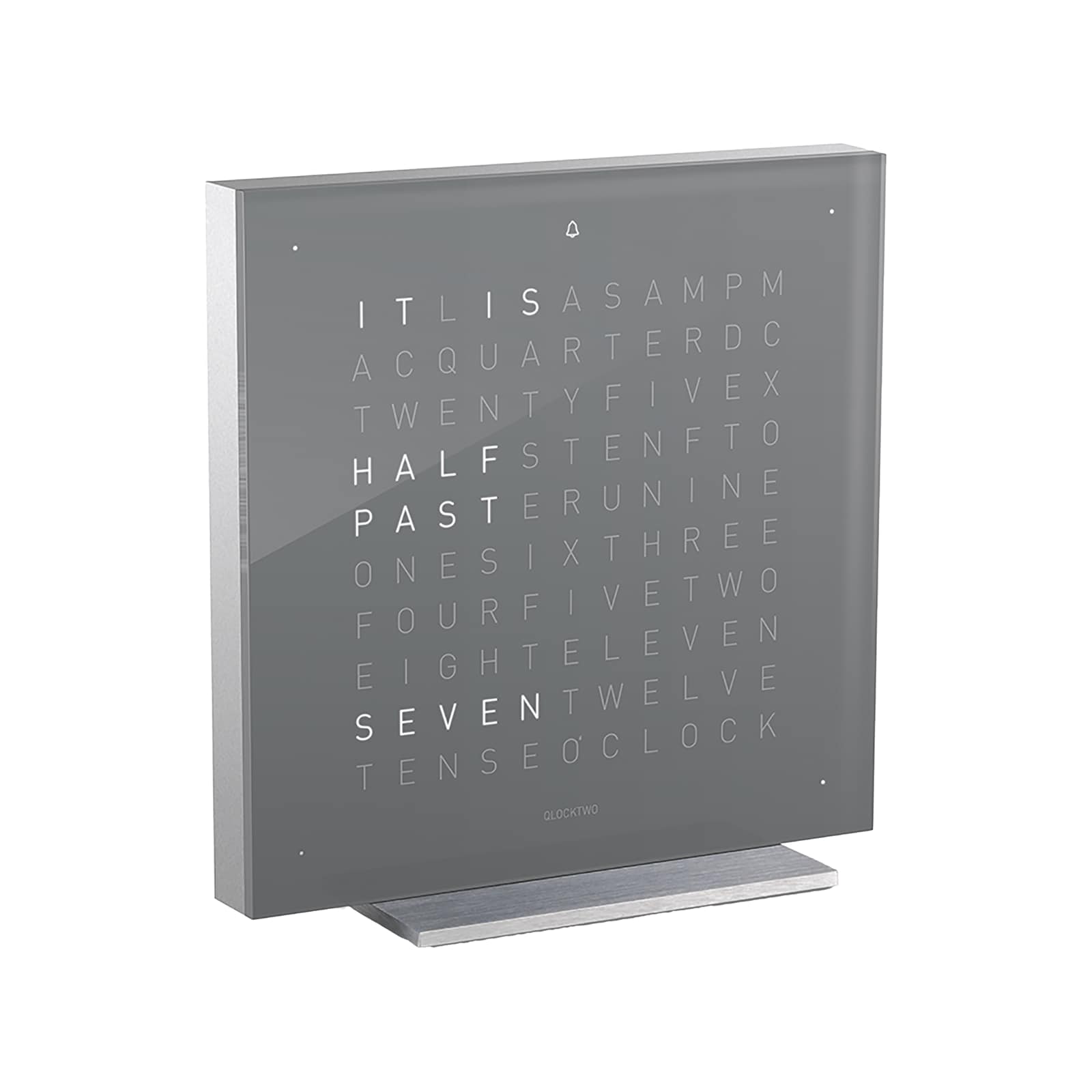 QLOCKTWO TOUCH Early Grey Tea Acrylic Table Clock 13.5cm QLOCKTWO TOUCH Early Grey Tea Acrylic Table Clock 13.5cm