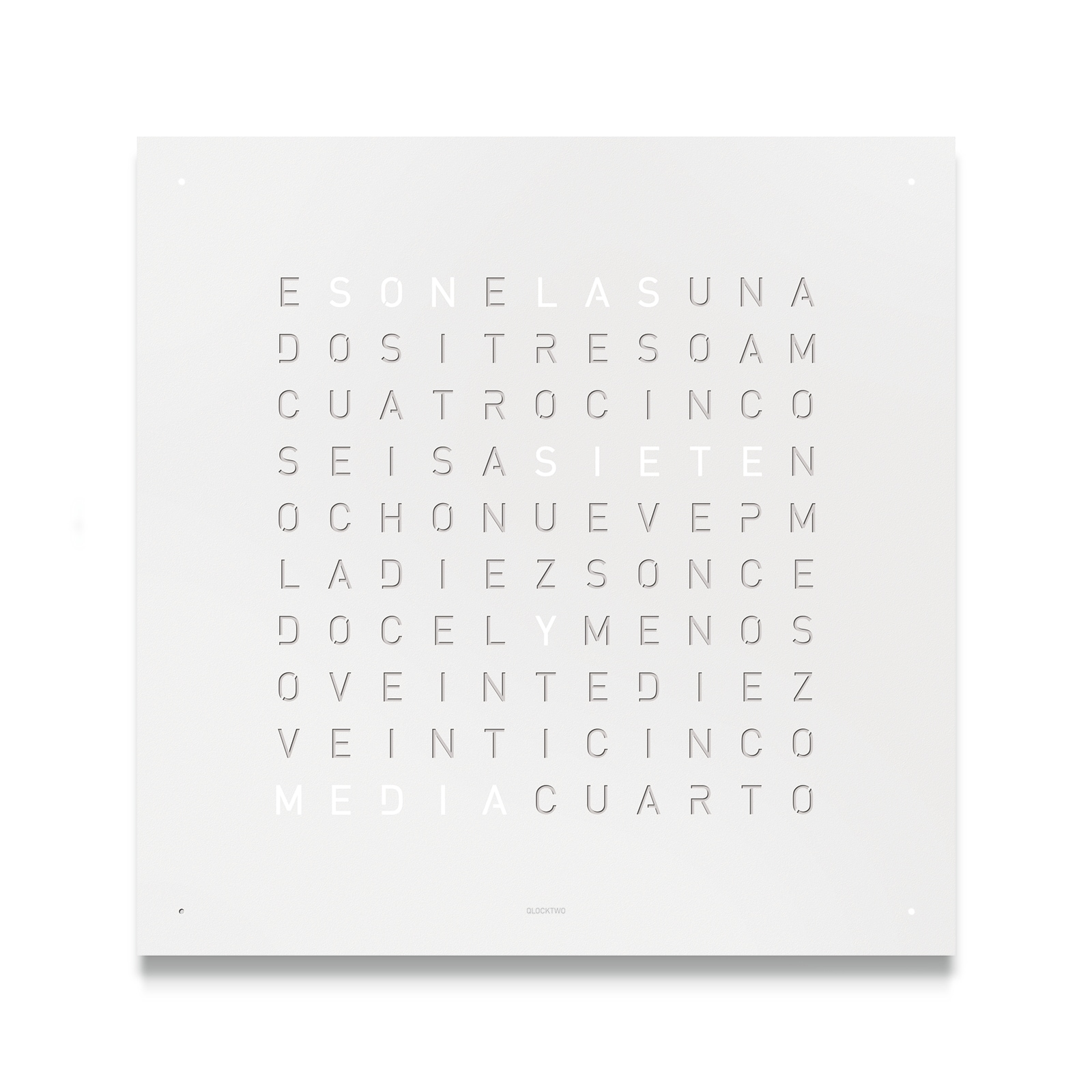 QLOCKTWO EARTH 45 Classic Cover White QLOCKTWO EARTH 45 Classic Cover White