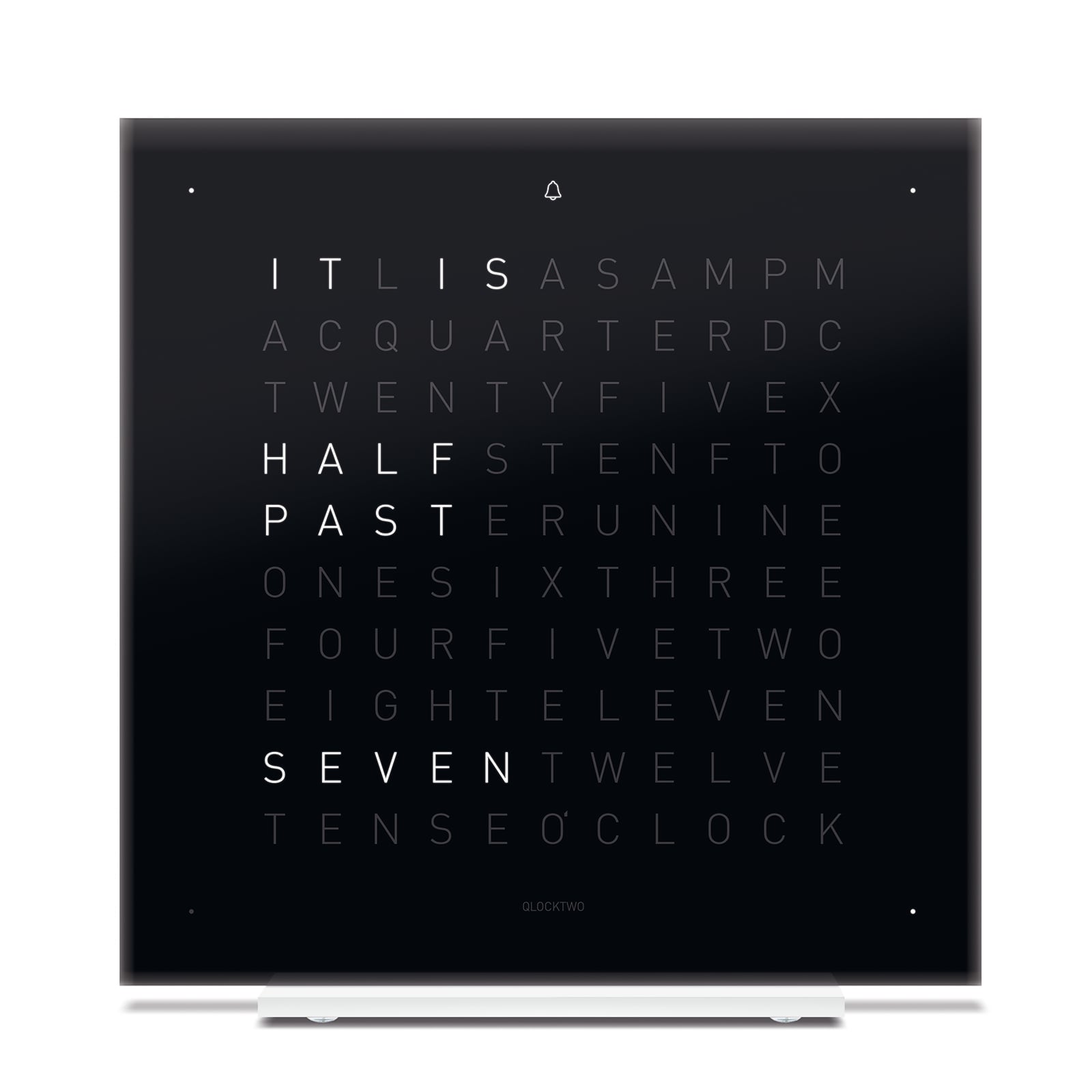 QLOCKTWO Touch Clock - Black Ice Tea
