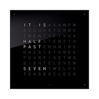 QLOCKTWO CLASSIC Acrylic Black Ice Tea Wall Clock 45cm